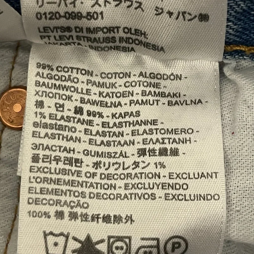 Levi's Mens 501 93 Jeans 38 (39X27 Actual) Button Fly 90s Grunge Normcore Egypt